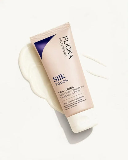 FLiCKA Silk Touch Milk Cream Moisturizer & Primer – 2-in-1 Hydrating Base | Aloe Vera & Shea Butter | Smooth, Long-Lasting Finish