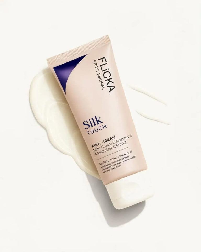 FLiCKA Silk Touch Milk Cream Moisturizer & Primer – 2-in-1 Hydrating Base | Aloe Vera & Shea Butter | Smooth, Long-Lasting Finish