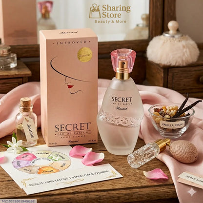 Rasasi Secret Eau de Parfum for Women – Long-Lasting Floral Fragrance, 75ml