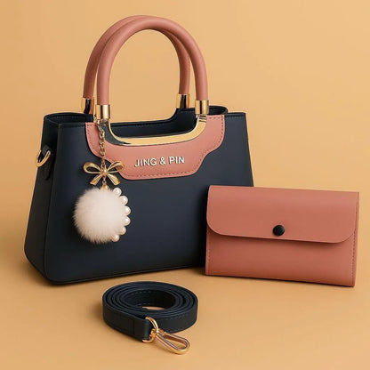 Maroon Leather Shoulder Bag with Detachable Strap & Card Holder