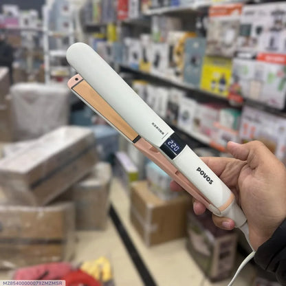 Intelligent Temperature Control Hair Straightener ABS Plastic White