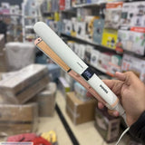 Intelligent Temperature Control Hair Straightener ABS Plastic White