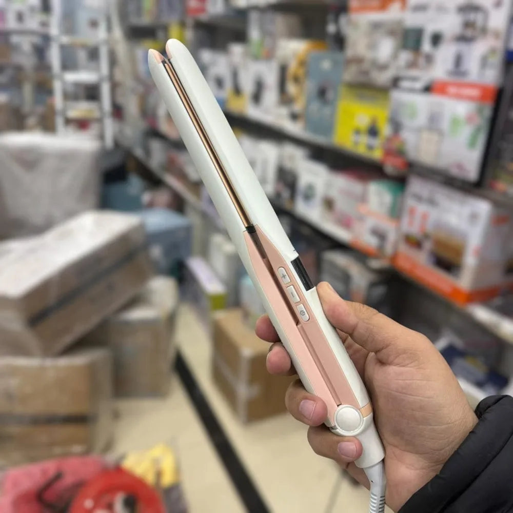 Intelligent Temperature Control Hair Straightener ABS Plastic White