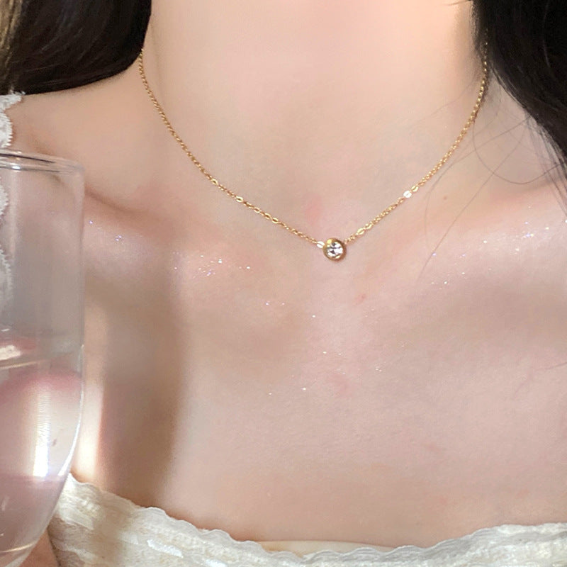 Markaz verified seller MZCHYHAM10032   Save· 78 Gold Zircon Pendant Necklace for Women Daily Wear Luxury