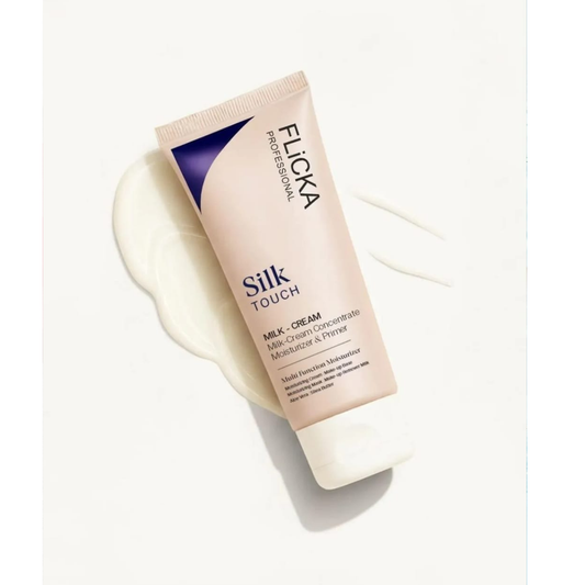 FLiCKA Silk Touch Milk Cream Moisturizer & Primer – 2-in-1 Hydrating Base | Aloe Vera & Shea Butter | Smooth, Long-Lasting Finish