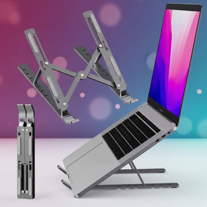 Metal Laptop 💻 Stand | Adjustable Foldable Laptop Stand | Portable Laptop Stand With Box & Cover📔