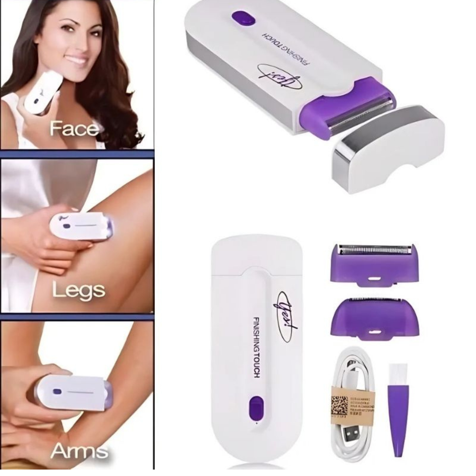 2-in-1 Rechargeable Painless Hair Remover | Finishing Touch Sensa-Light for Face & Body