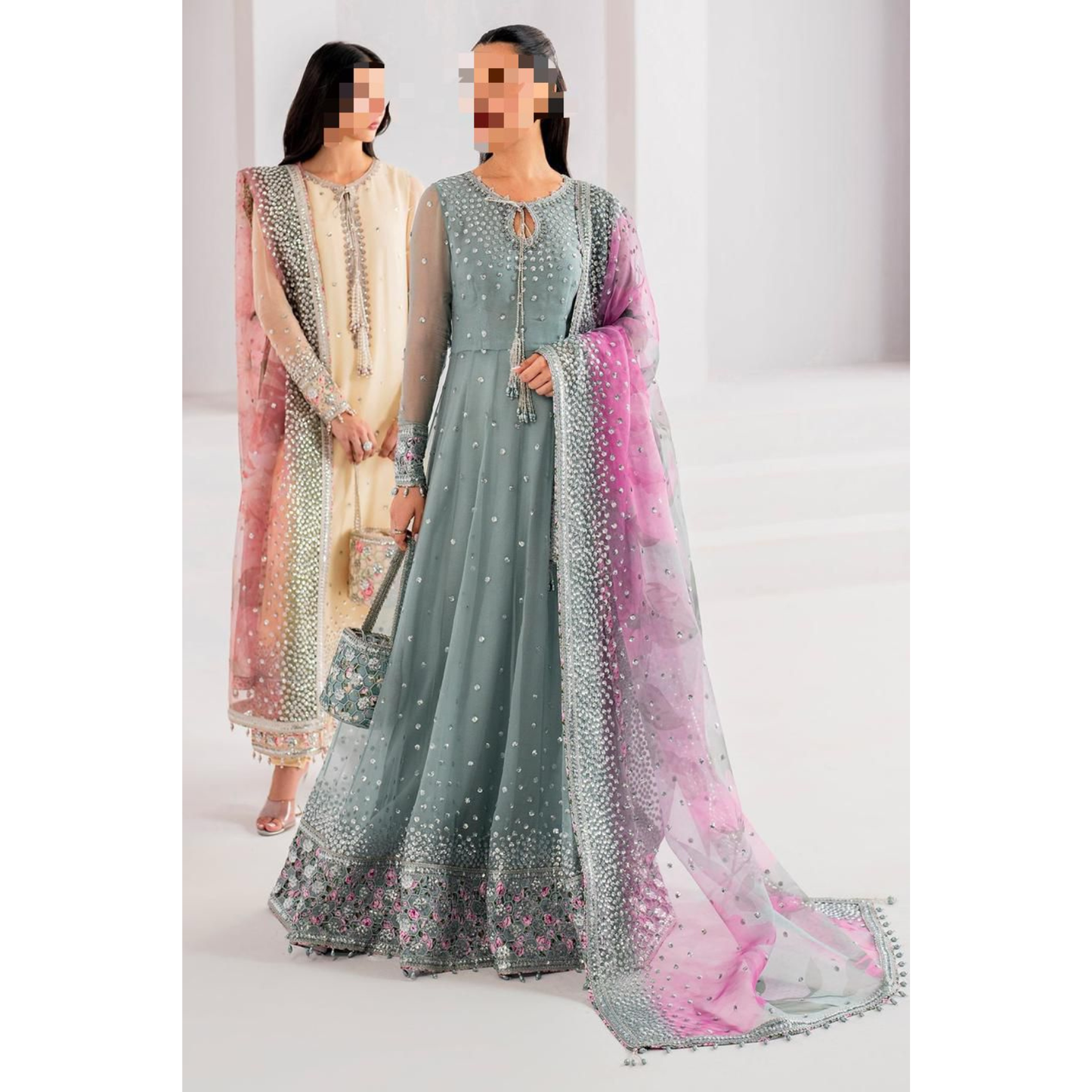 Jazmin Luxury Chiffon Sequence Maxi - 3 Piece Formal Wear