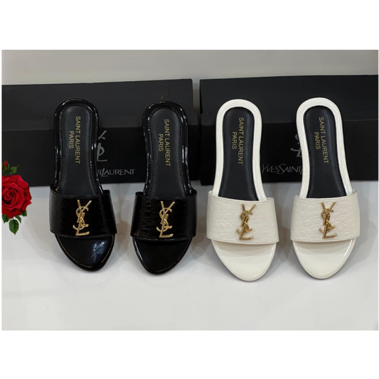 Elegant YSL-Inspired Flat Slippers – Premium Quality Restock