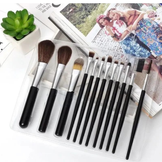 Makeup Brush 🖌️ Set – 12-Piece Professional Makeup Tool Kit | Soft, High-Quality Synthetic Bristles | Huada | Fit Me | Pabibrow 🖌️