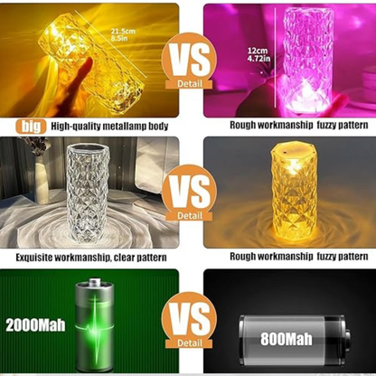 💎 16 Colors Diamond Rose Crystal LED Lamp 💎