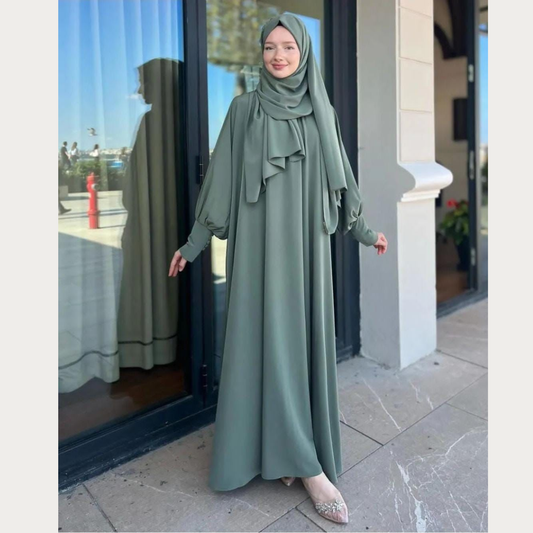Olive  🫒 Abaya With Stoller