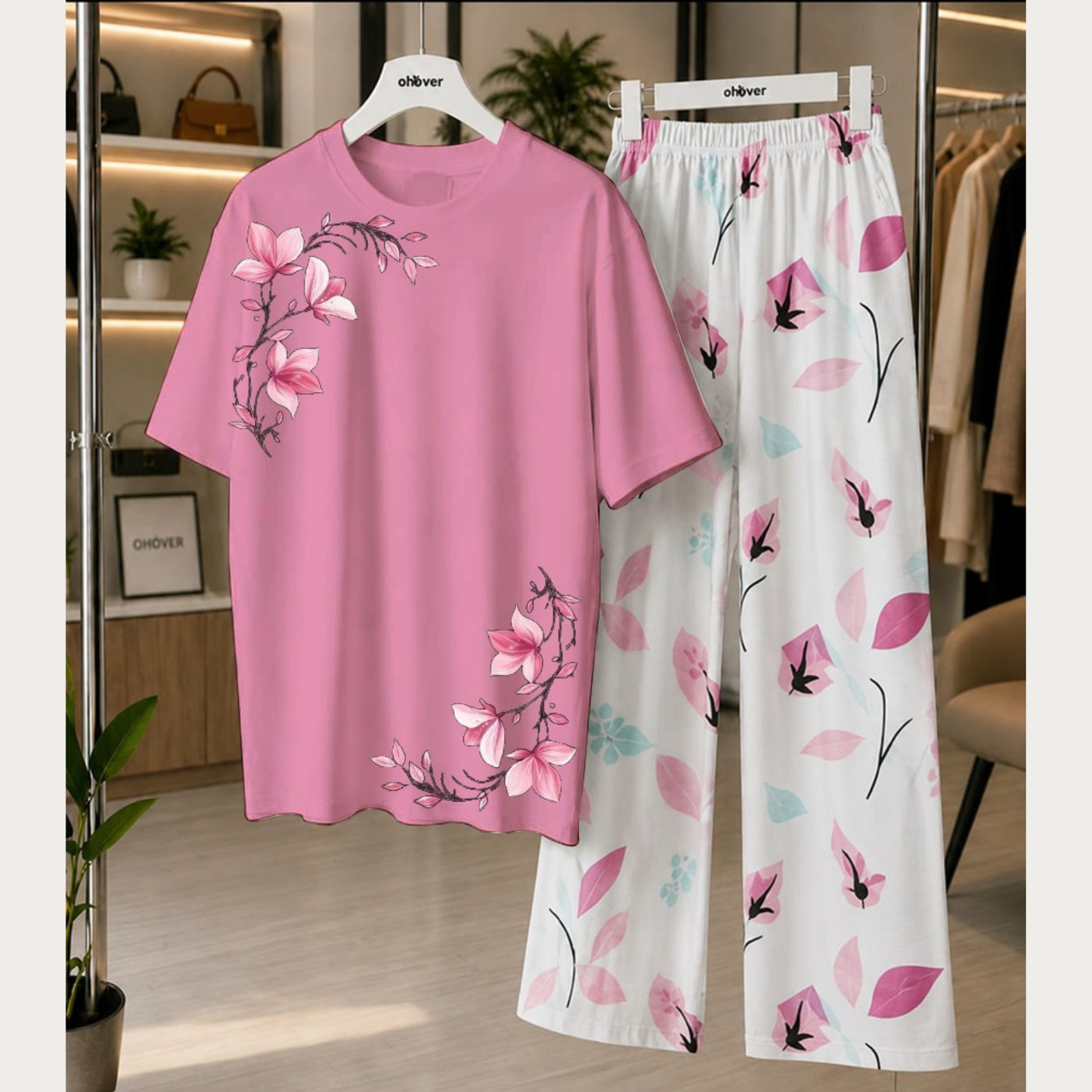 New Printed Night Suit With Trousers For Women