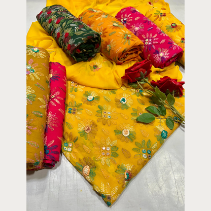 New handmade kacha mirror bure work collection