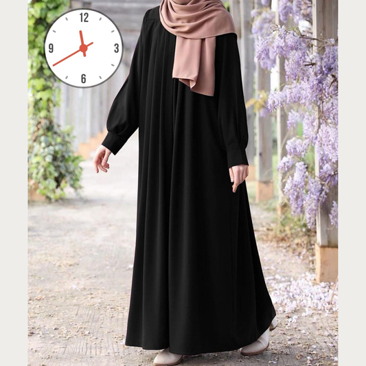 Abaya Arrival  Front Zip & Side Pocket Abaya With Adjustable Belt