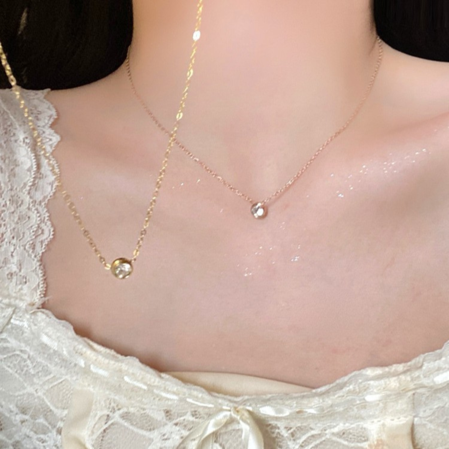 Markaz verified seller MZCHYHAM10032   Save· 78 Gold Zircon Pendant Necklace for Women Daily Wear Luxury