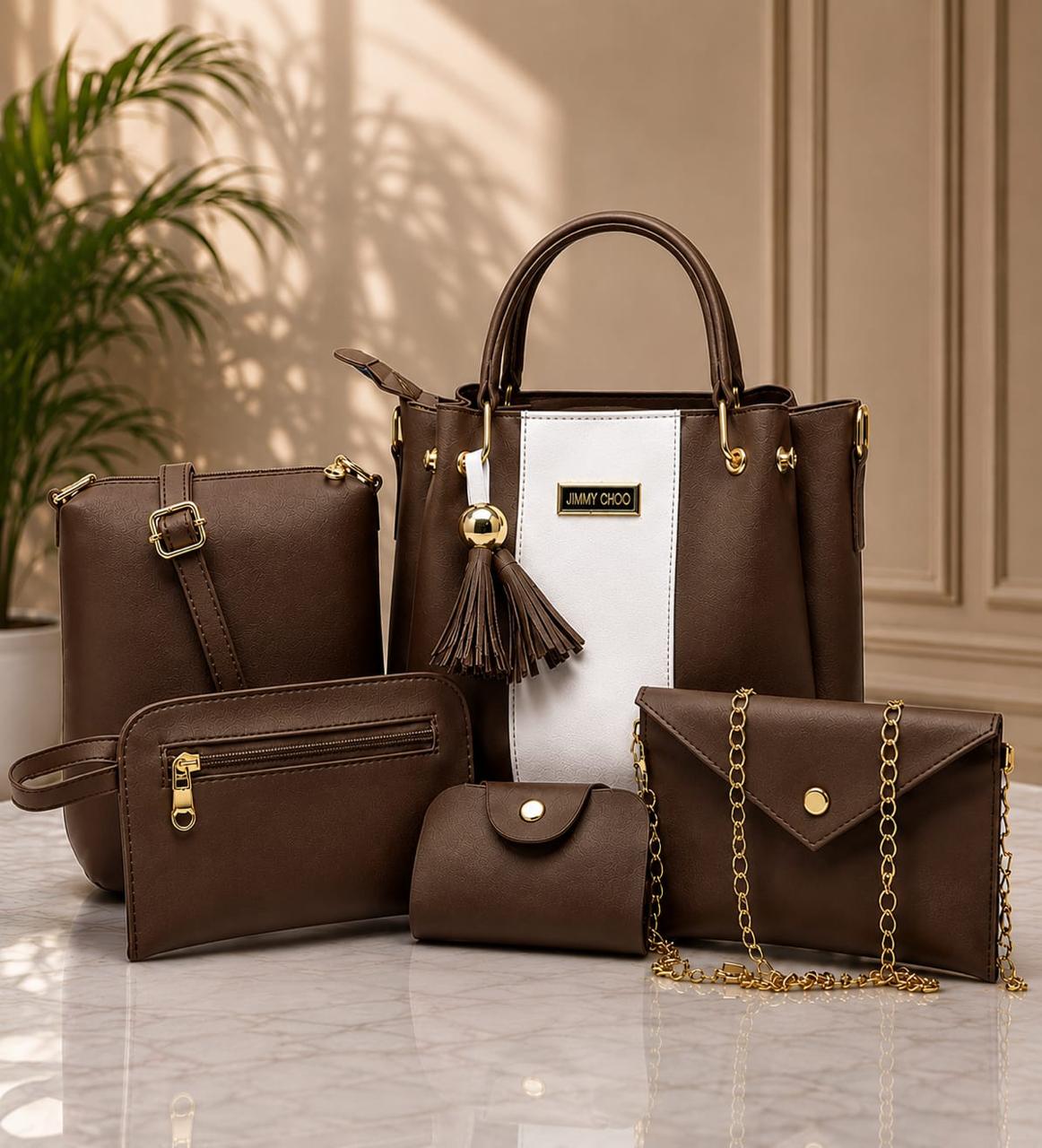 🎀  Jimmy choo High Quality 5Pcs Shoulder Bag 🎀