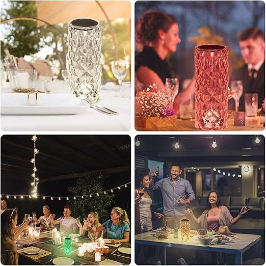 💎 16 Colors Diamond Rose Crystal LED Lamp 💎
