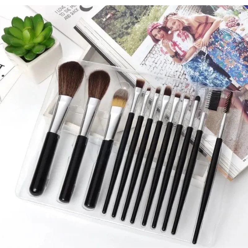 Makeup Brush 🖌️ Set – 12-Piece Professional Makeup Tool Kit | Soft, High-Quality Synthetic Bristles | Huada | Fit Me | Pabibrow 🖌️