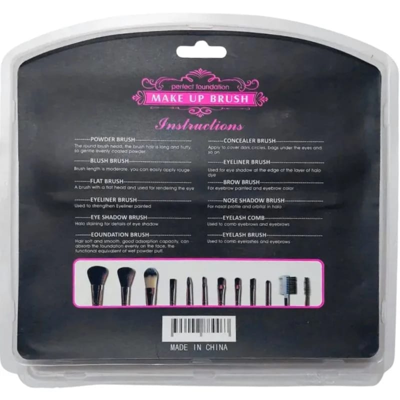 Makeup Brush 🖌️ Set – 12-Piece Professional Makeup Tool Kit | Soft, High-Quality Synthetic Bristles | Huada | Fit Me | Pabibrow 🖌️