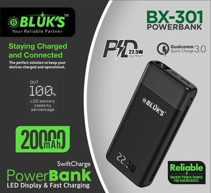 - Bluk’s Bx-301 Powerbank 20,000Mah