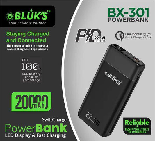 - Bluk’s Bx-301 Powerbank 20,000Mah