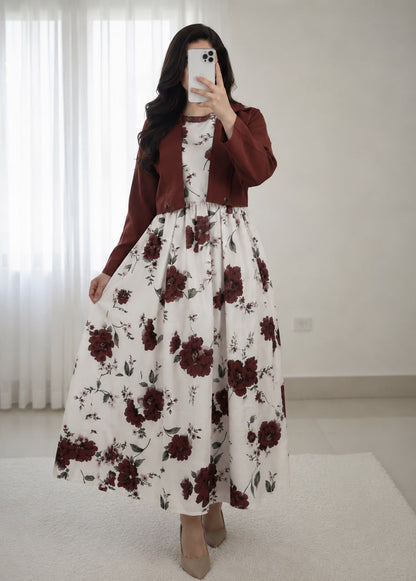 Digital Sleeve'less Maxi With Koti ❤️