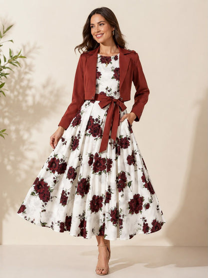 Digital Sleeve'less Maxi With Koti ❤️