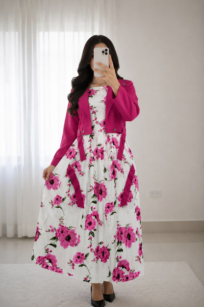Digital Sleeve'less Maxi With Koti ❤️