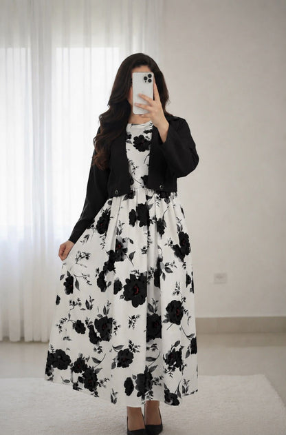 Digital Sleeve'less Maxi With Koti ❤️