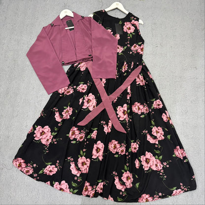 Digital Sleeve'less Maxi With Koti ❤️