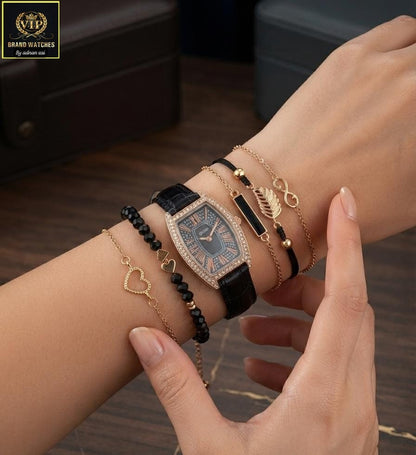 GIRL'S DIAMONDS STONES STRAPS WATCH ⌚