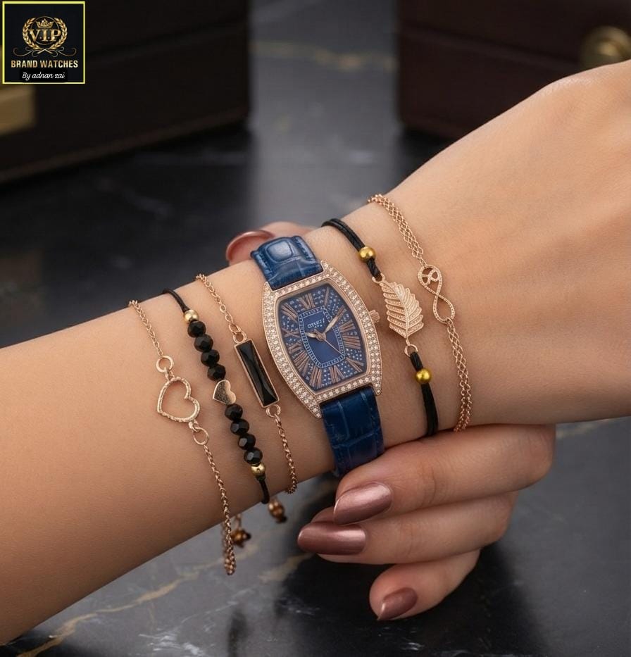 GIRL'S DIAMONDS STONES STRAPS WATCH ⌚