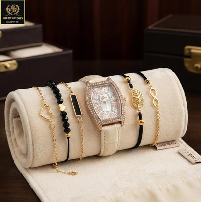 GIRL'S DIAMONDS STONES STRAPS WATCH ⌚