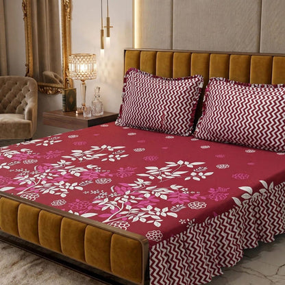 3Pc Stitched 2 Sided Frill Bedsheets 😻