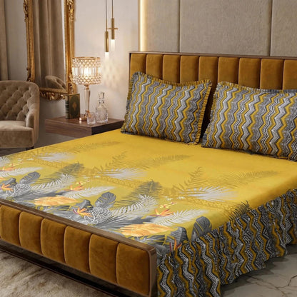 3Pc Stitched 2 Sided Frill Bedsheets 😻
