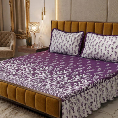 3Pc Stitched 2 Sided Frill Bedsheets 😻