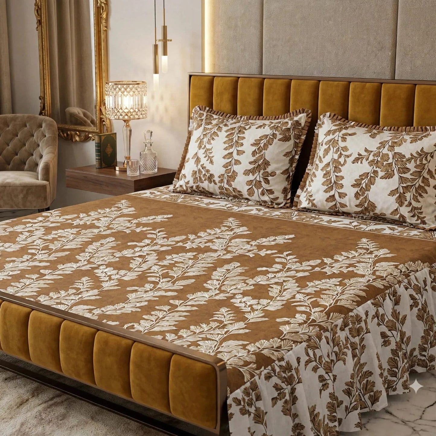 3Pc Stitched 2 Sided Frill Bedsheets 😻