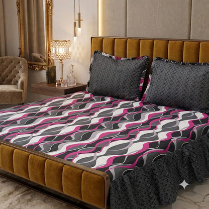 3Pc Stitched 2 Sided Frill Bedsheets 😻