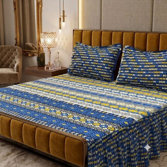 3Pc Stitched 2 Sided Frill Bedsheets 😻