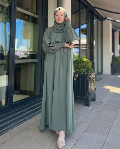 Olive  🫒 Abaya With Stoller