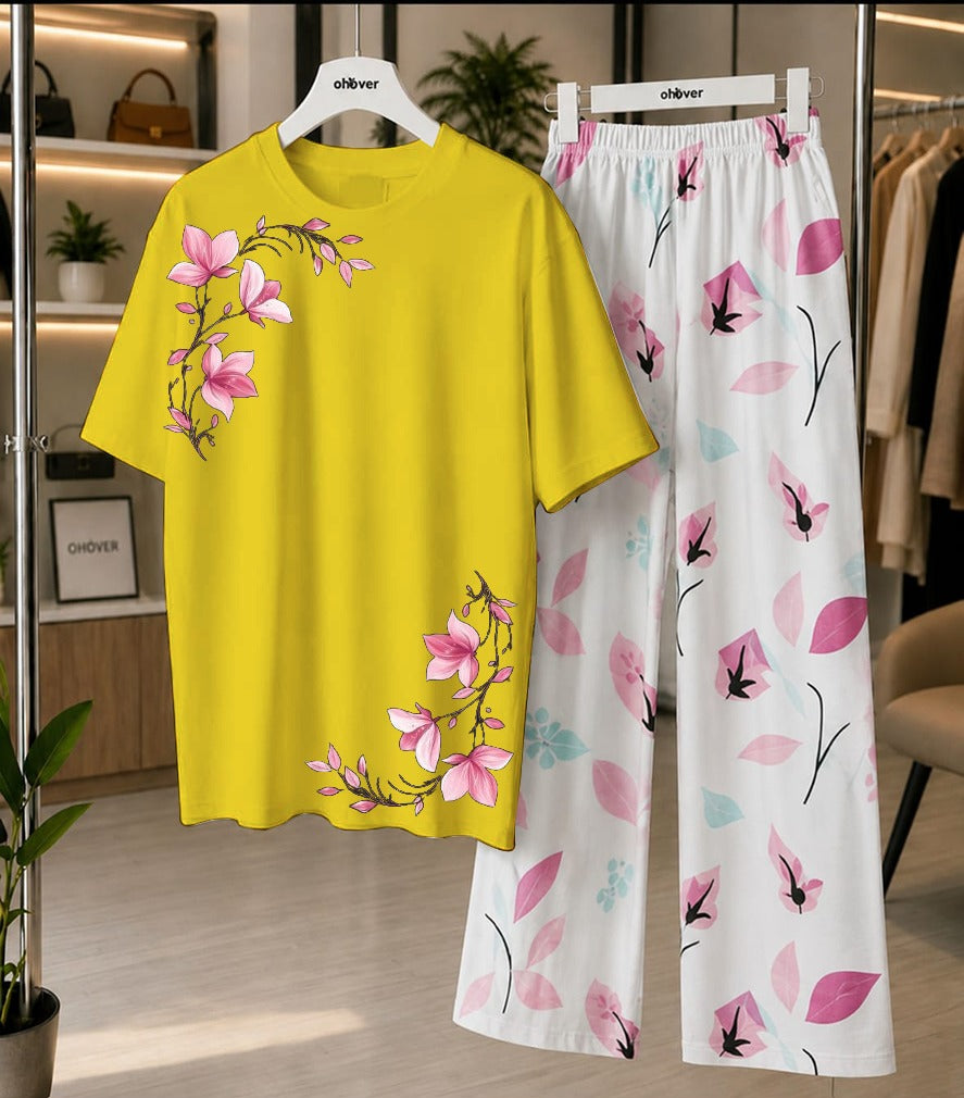 New Printed Night Suit With Trousers For Women