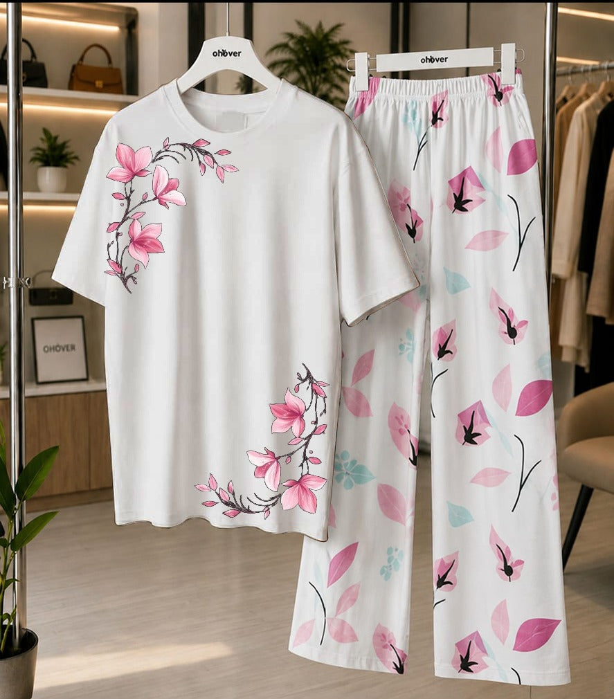 New Printed Night Suit With Trousers For Women