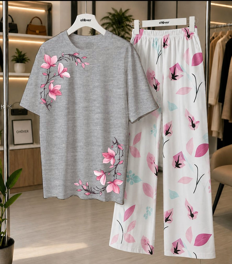 New Printed Night Suit With Trousers For Women