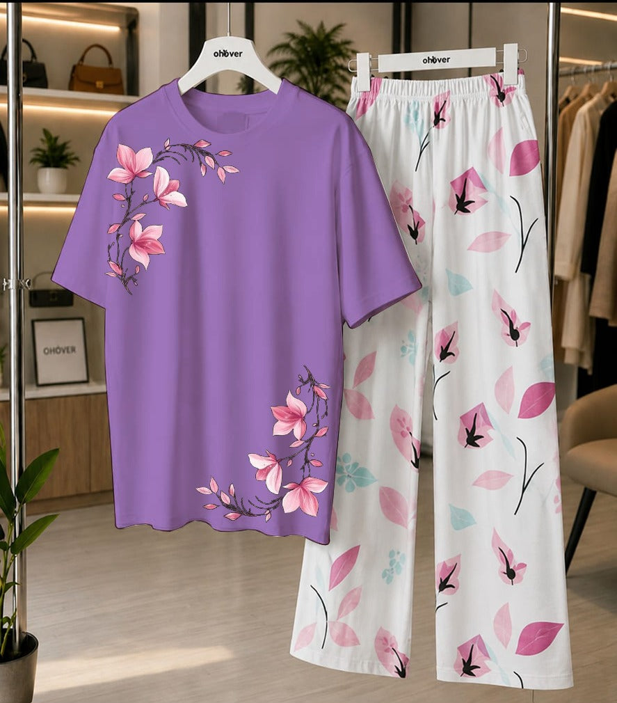 New Printed Night Suit With Trousers For Women
