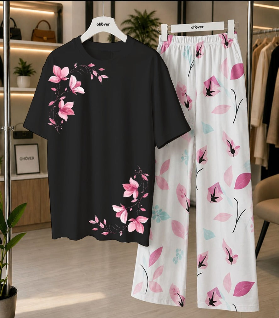 New Printed Night Suit With Trousers For Women