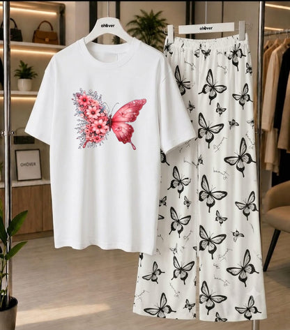 New Printed Night Suit With Trousers For Women