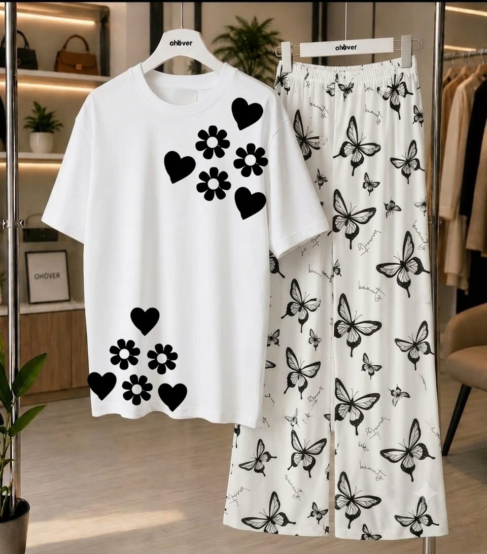New Printed Night Suit With Trousers For Women