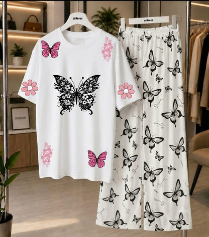 New Printed Night Suit With Trousers For Women
