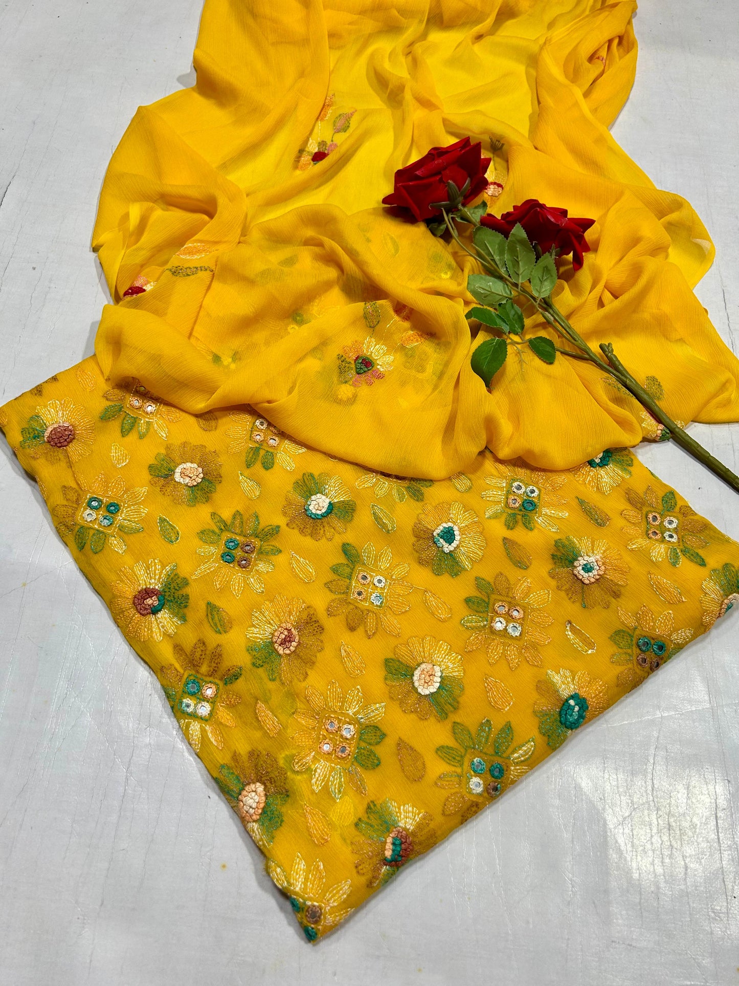 New handmade kacha mirror bure work collection